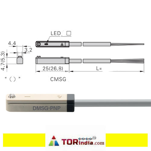DMSG-P020 Cylinder magnetic switch proximity sensor, solid state sensor 3wire PNP output.