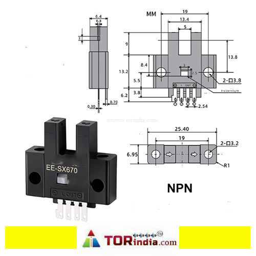 EE-SX670 SENSOR NPN output Distance 5mm, EE-SX670 U slot sensor photoelectric switch